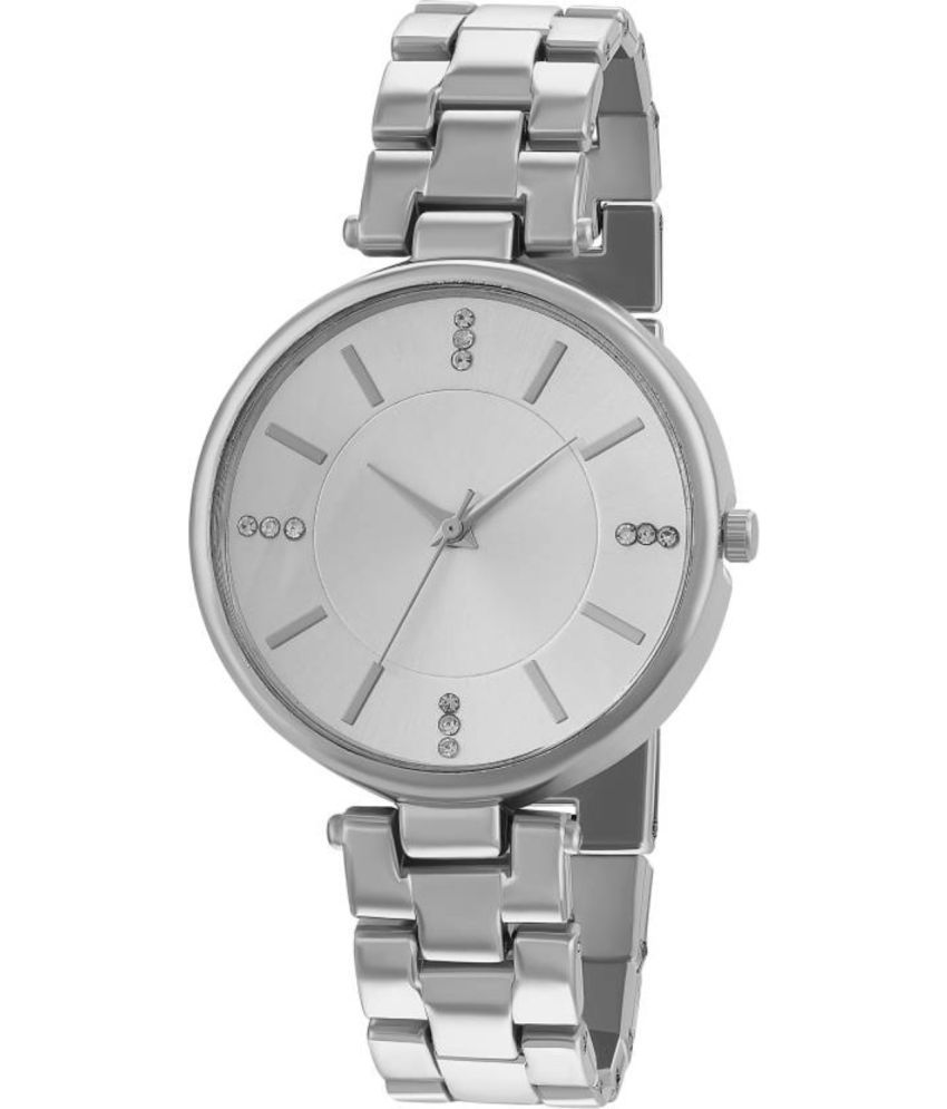     			MARKRIN Silver Metal Analog Womens Watch