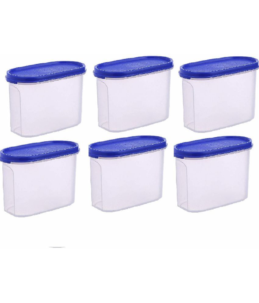     			omortex Plastic Blue Multi-Purpose Container ( Set of 6 )