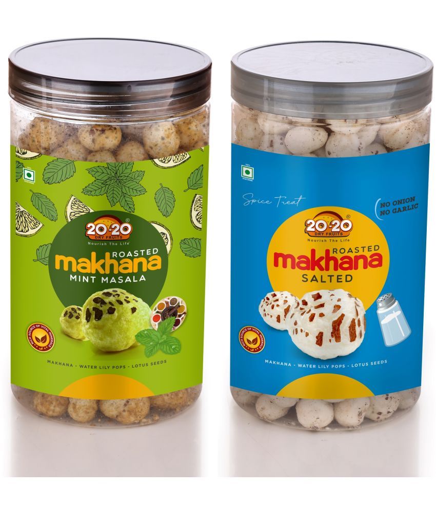     			20-20 Dry Fruits Lotus Seeds Pop /Gorgon Nut Puffed Kernel (Makhana) 70 Grams Each Pack of 2