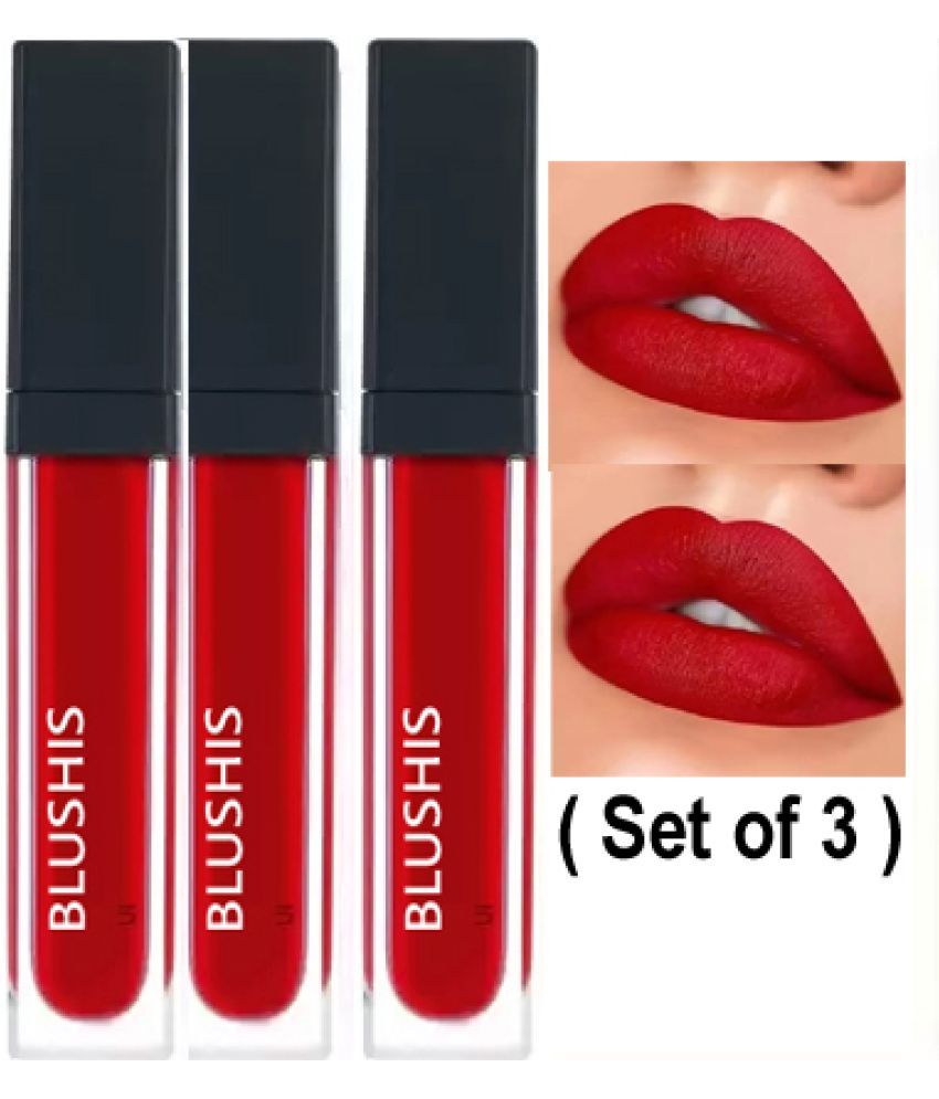     			BLUSHIS Red Matte Lipstick 0.12