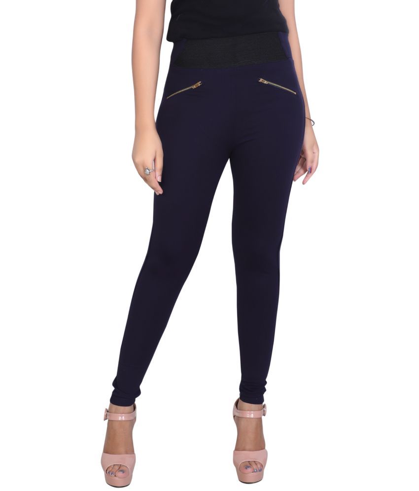     			BMAP - Lycra Regular Fit Navy Blue Women's Jeggings ( Pack of 1 )