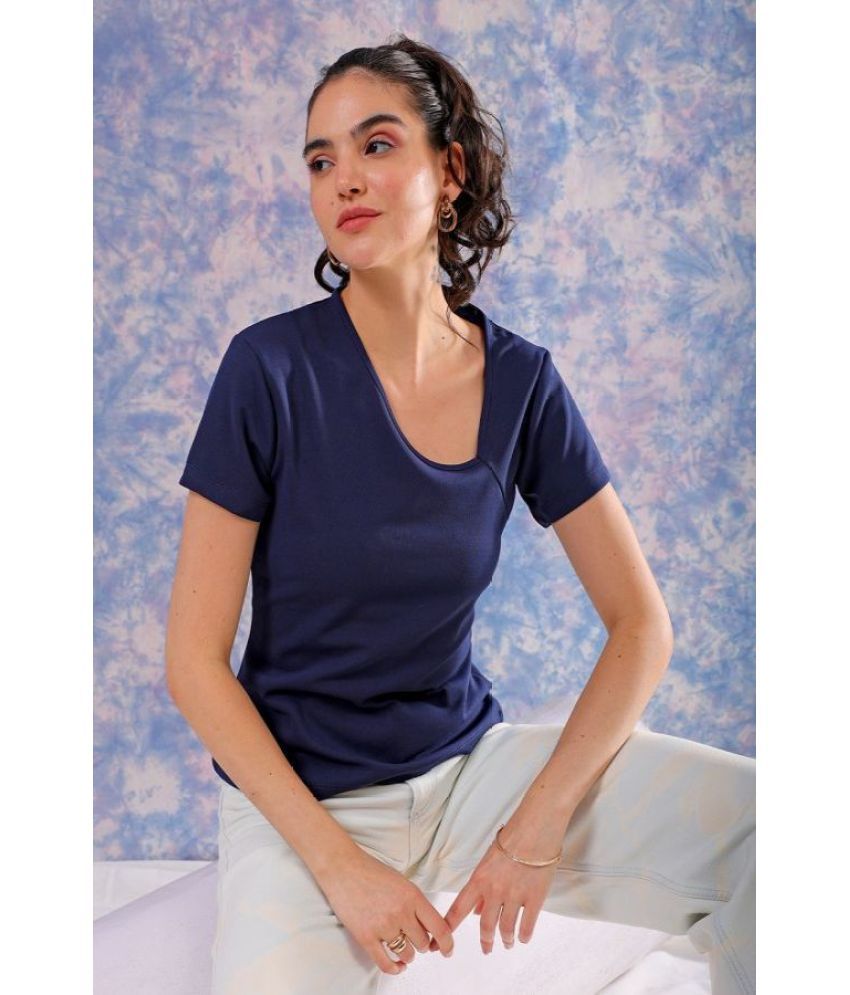     			Freehand Blue Polyester Women's Asymmetrical Top ( Pack of 1 )