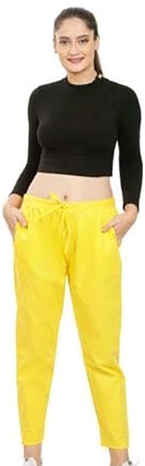     			OuterWear Pack of 1 Cotton Blend Regular Women's Casual Pants ( Yellow )