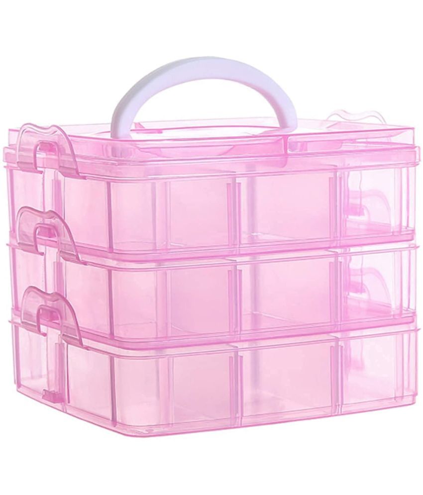     			Stysol 3 Layer 18 Grid Jewellery Organiser Box Piece