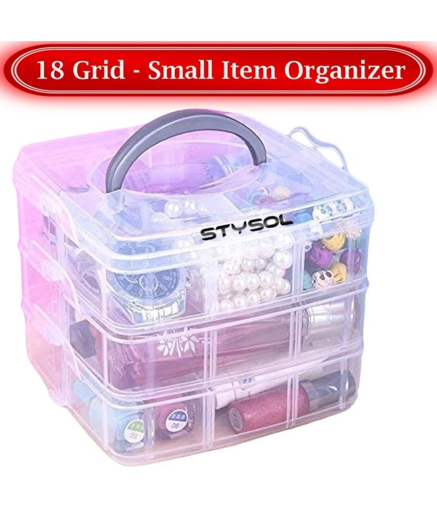     			Stysol Jewelry Organiser Box with 18 Grids Partitions Storage Boxes |Jewelry Box,  Box, Storage Box, Vanity box