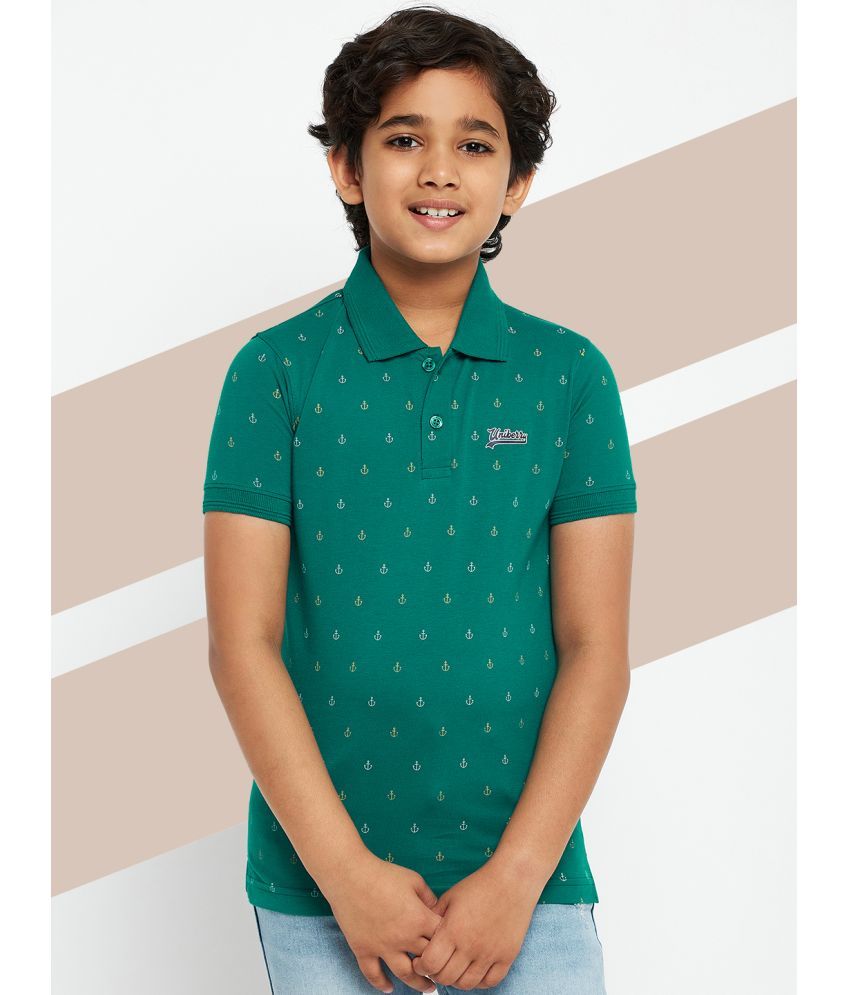     			UNIBERRY Pack of 1 Boys Cotton Blend Polo T-Shirt ( Teal )