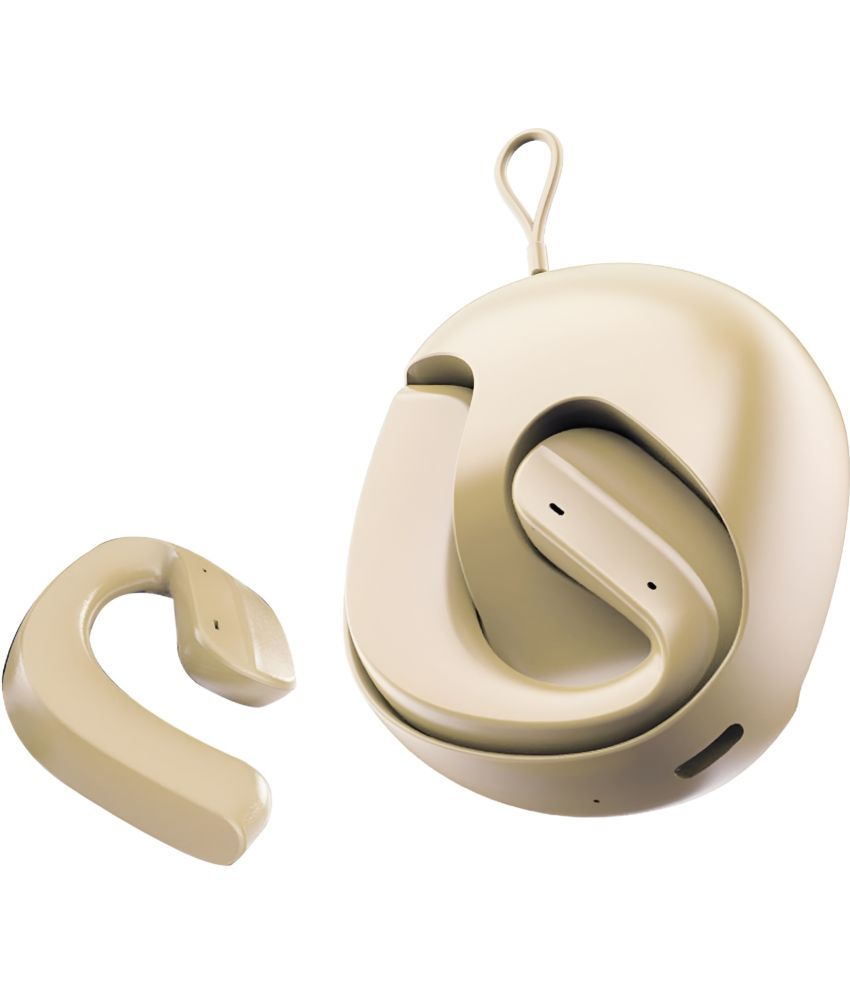     			VEhop H585 OWS OPEN EAR Bluetooth True Wireless (TWS) On Ear 30 Hours Playback Comfirtable in ear fit IPX4(Splash & Sweat Proof) Beige