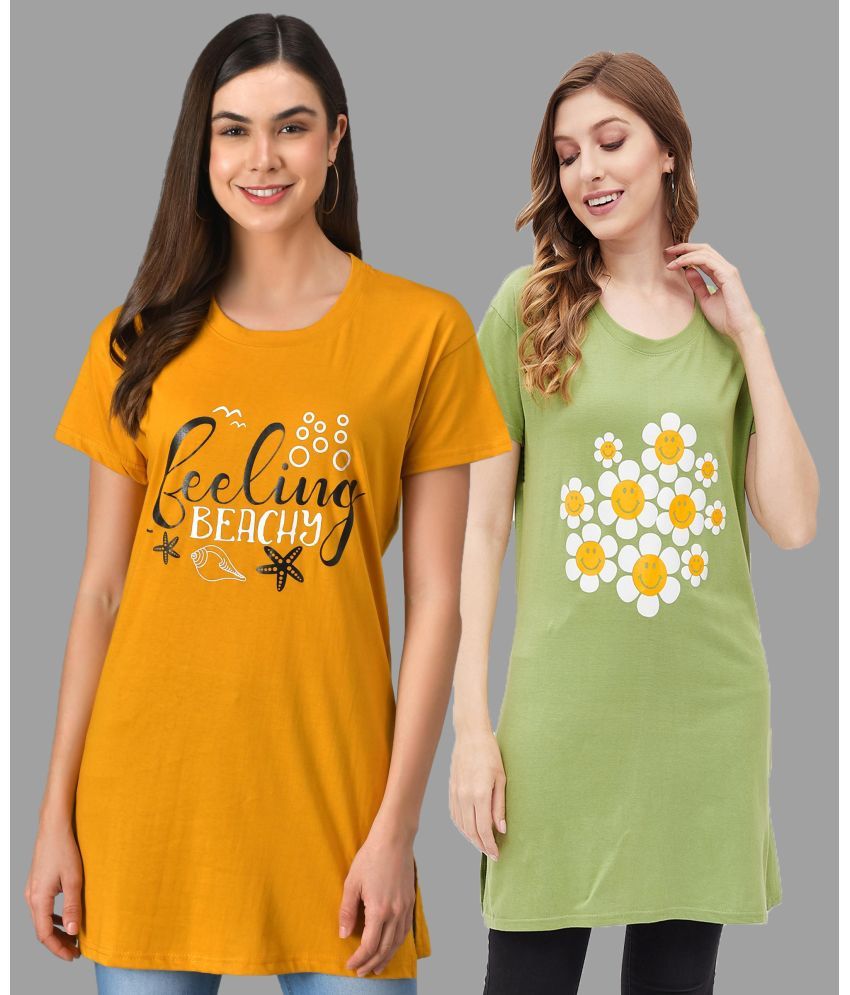     			Christy World Pack of 2 Cotton Women's T-Shirt ( Multicolor 6 )