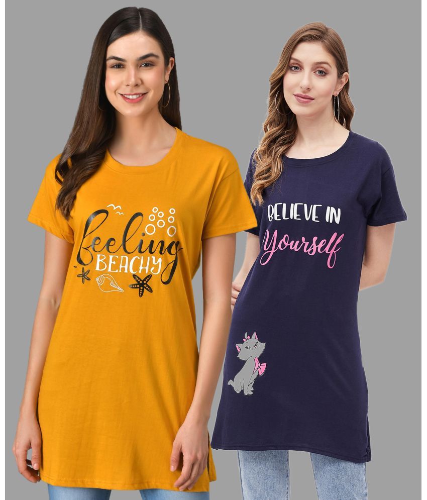     			Christy World Pack of 2 Cotton Women's T-Shirt ( Multicolor 15 )