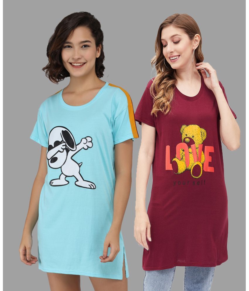     			Christy World Pack of 2 Cotton Women's T-Shirt ( Multicolor 10 )