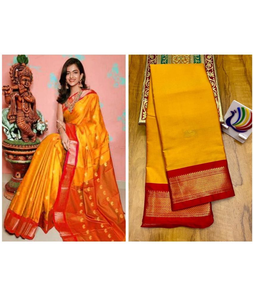     			FAB SILK Cotton Silk Embellished Saree With Blouse Piece ( Multicolor10 , Pack of 1 )