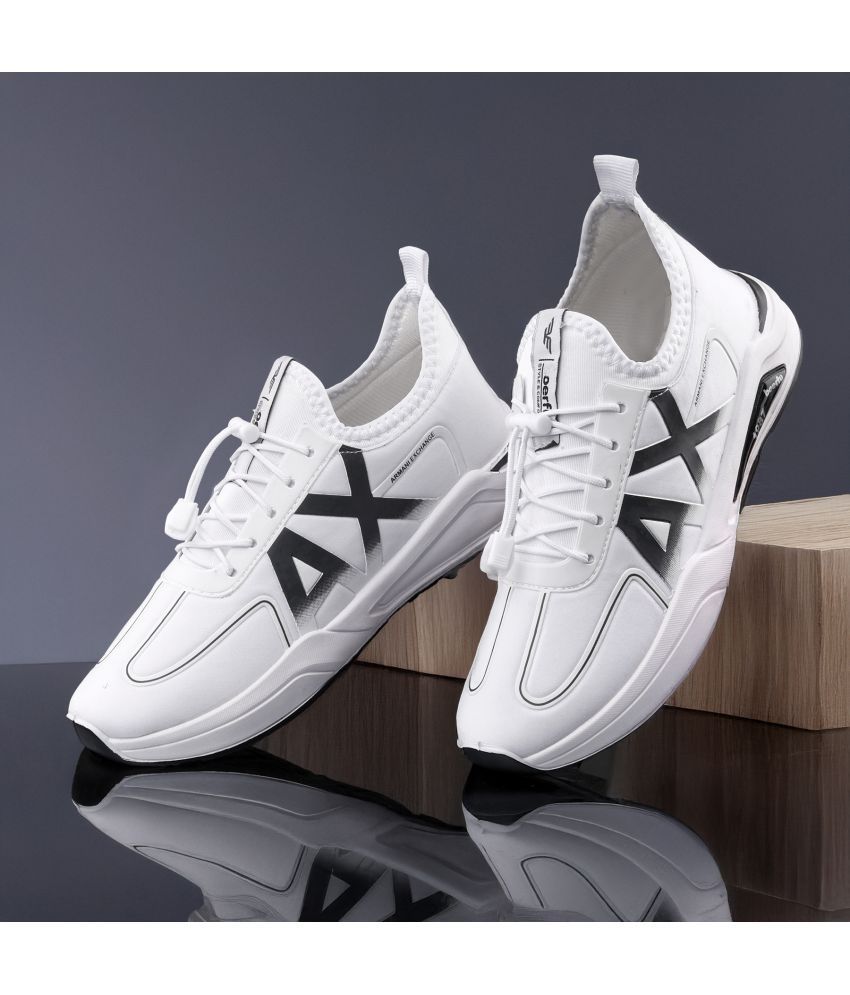     			HASTEN Men Casual Walking Sneakers White Men's Lifestyle Shoes