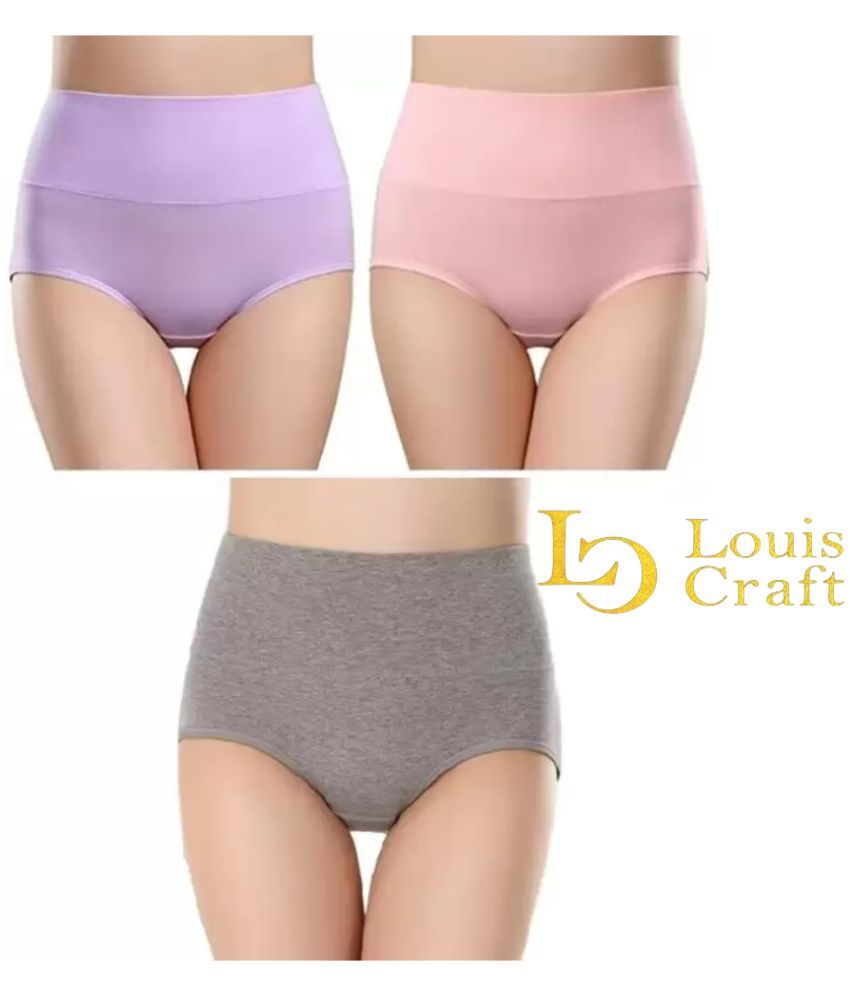     			Louis Craft Pack of 3 Cotton Lycra Hipster For Women ( Multicolor8 )