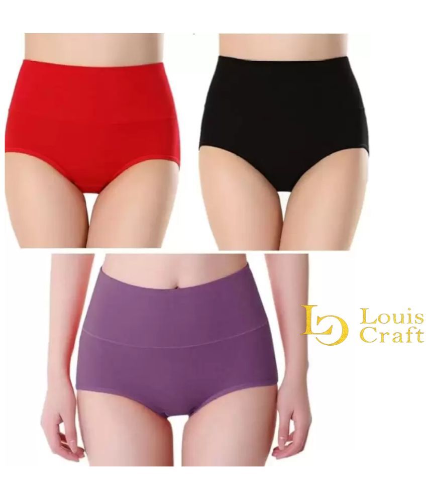     			Louis Craft Pack of 3 Cotton Lycra Hipster For Women ( Multicolor7 )