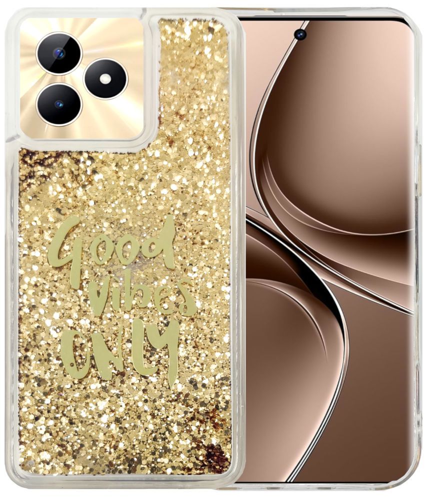     			Shining Stars Gold Printed Back Cover Silicon Compatible For Realme C53 ( Pack of 1 )