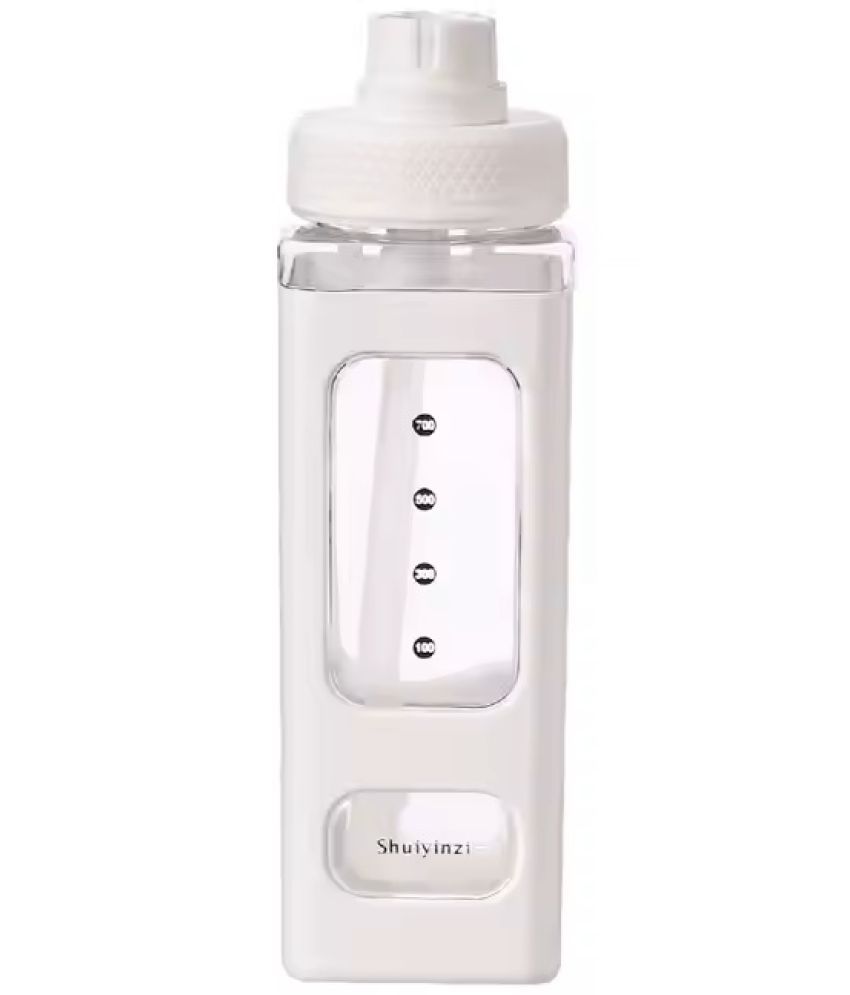     			Stysol Antic Square water bottle  White Plastic Fridge Water Bottle 1000 mL ( Set of 1 )