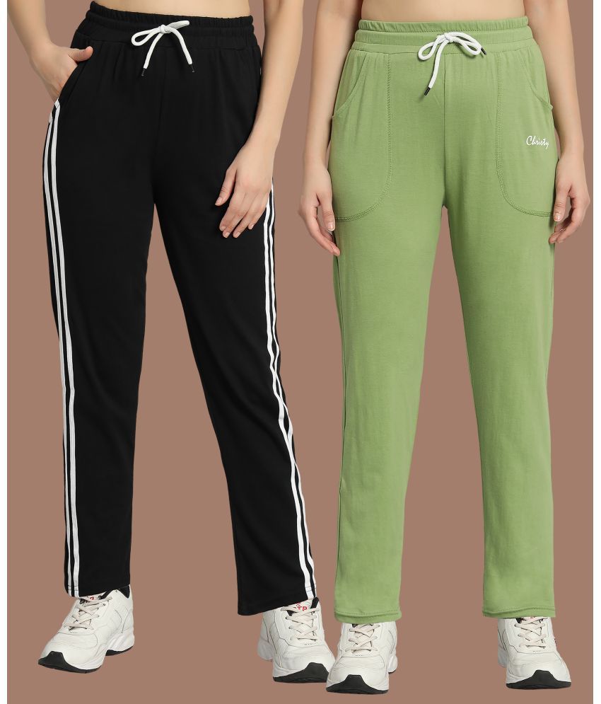     			Christy World Multicolor 1 Cotton Women's Running Trackpants ( Pack of 2 )