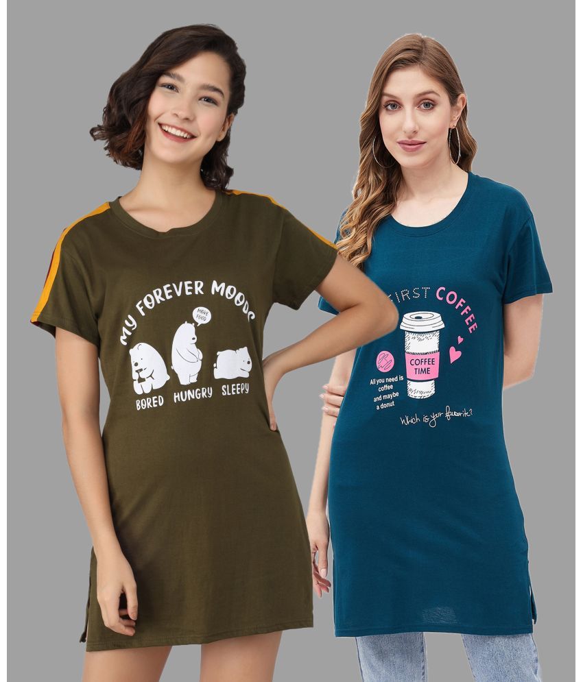     			Christy World Pack of 2 Cotton Women's T-Shirt ( Multicolor 10 )