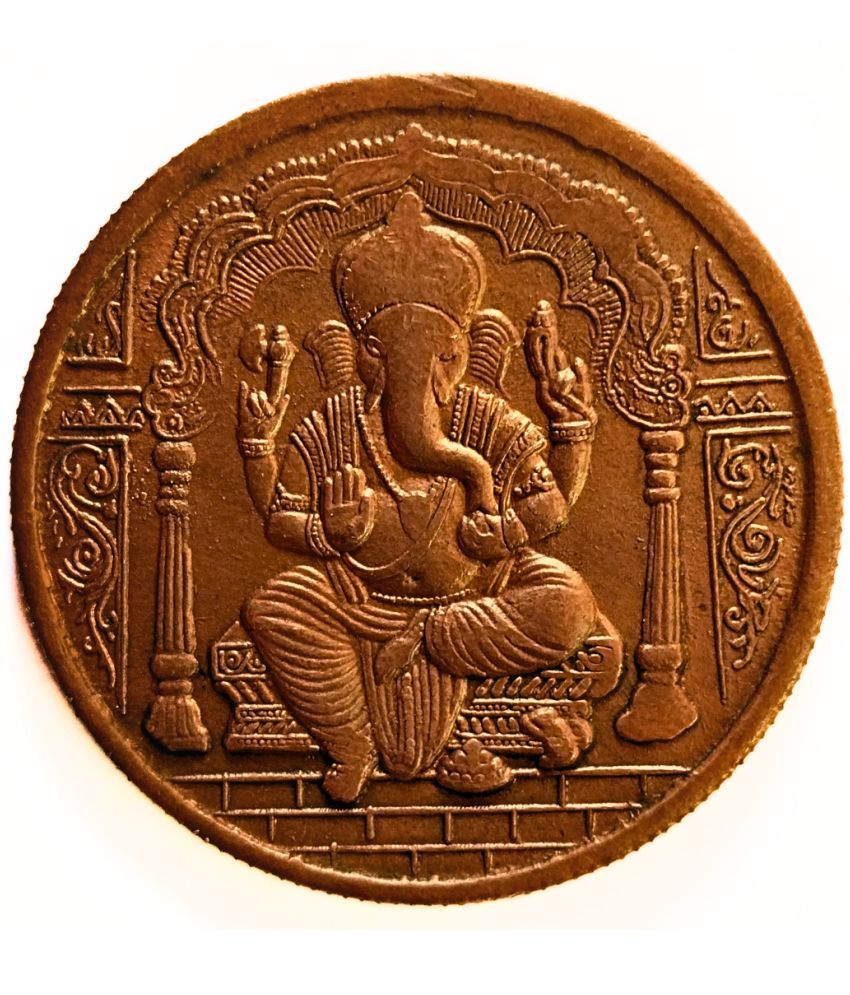     			"Extremely Rare 1616 God Ganesha Modern Coin Collection – One Anna Token | 7x7 CM Antique Collectible"