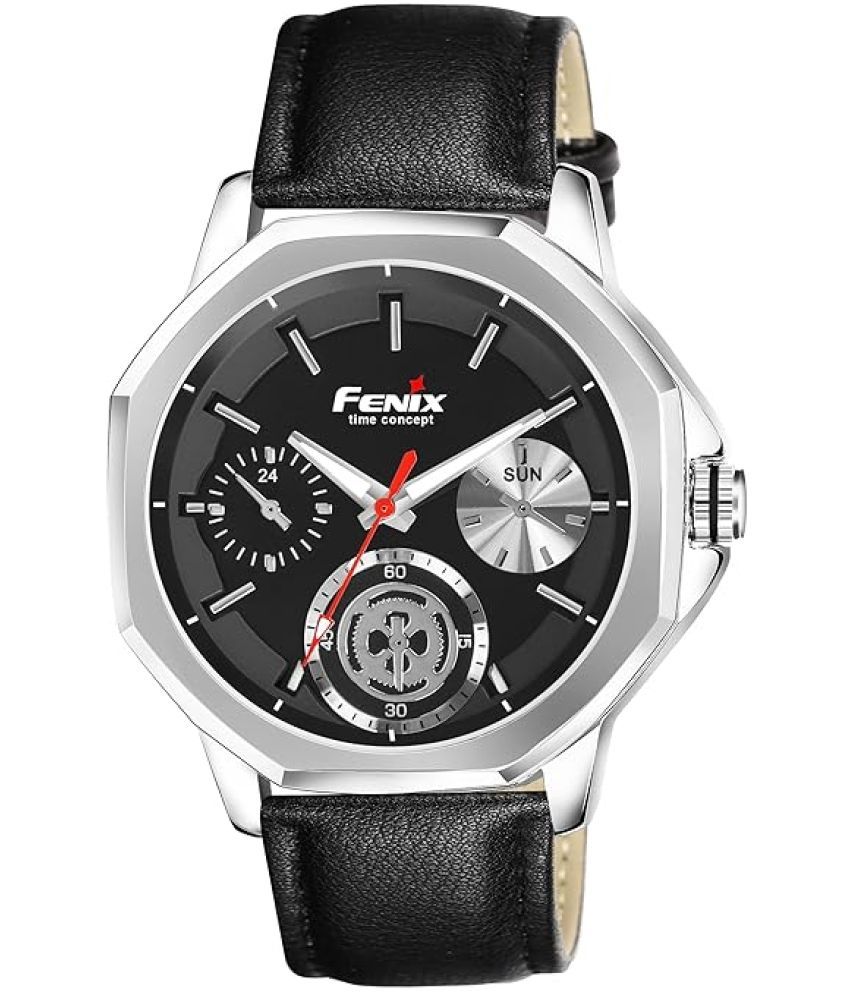     			Fenix Black Leather Analog Men's Watch