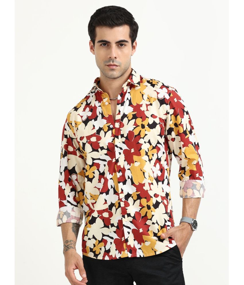     			HETIERS 100% Cotton Slim Fit Printed Full Sleeves Men's Casual Shirt - Multicolor ( Pack of 1 )