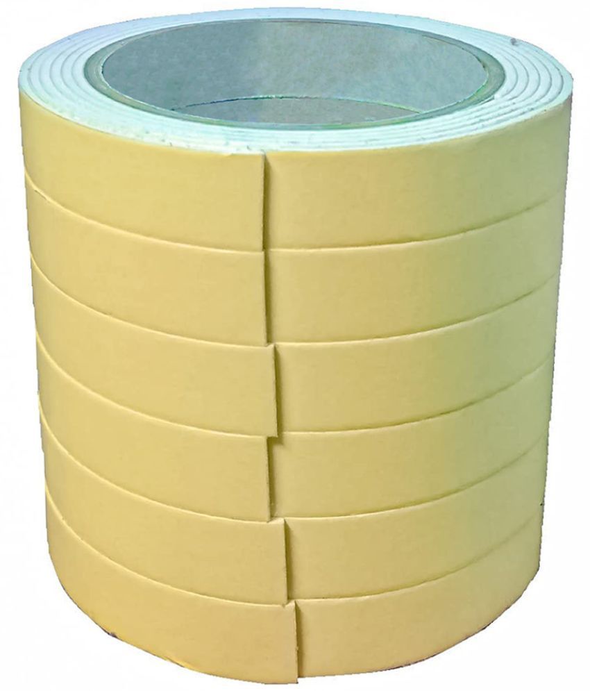     			"Double Sided Self Adhesive Foam Mounting Tape for Wall/Craft 1.5mt Set of 6 Yellow Double Sided Foam Tape ( Pack of 6 )