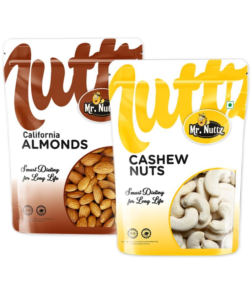     			Mr.Nuttz Mixed Nuts Almond & Cashew Combo Pack of 2x250g(500g) Pack of 2