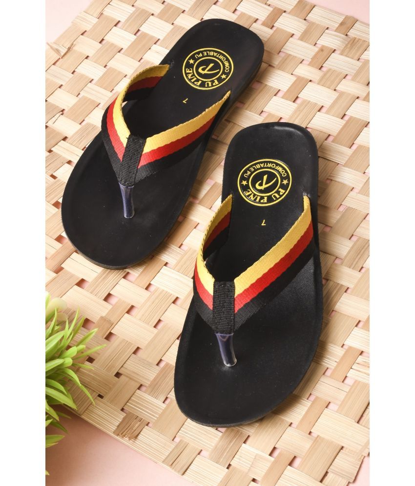     			PUPINE Black Men's Thong Flip Flop