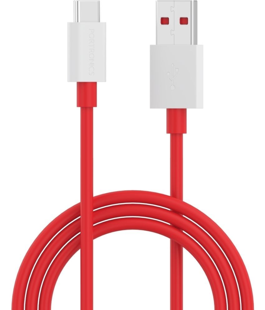     			Portronics Red 3A Type C Cable 1 Meter