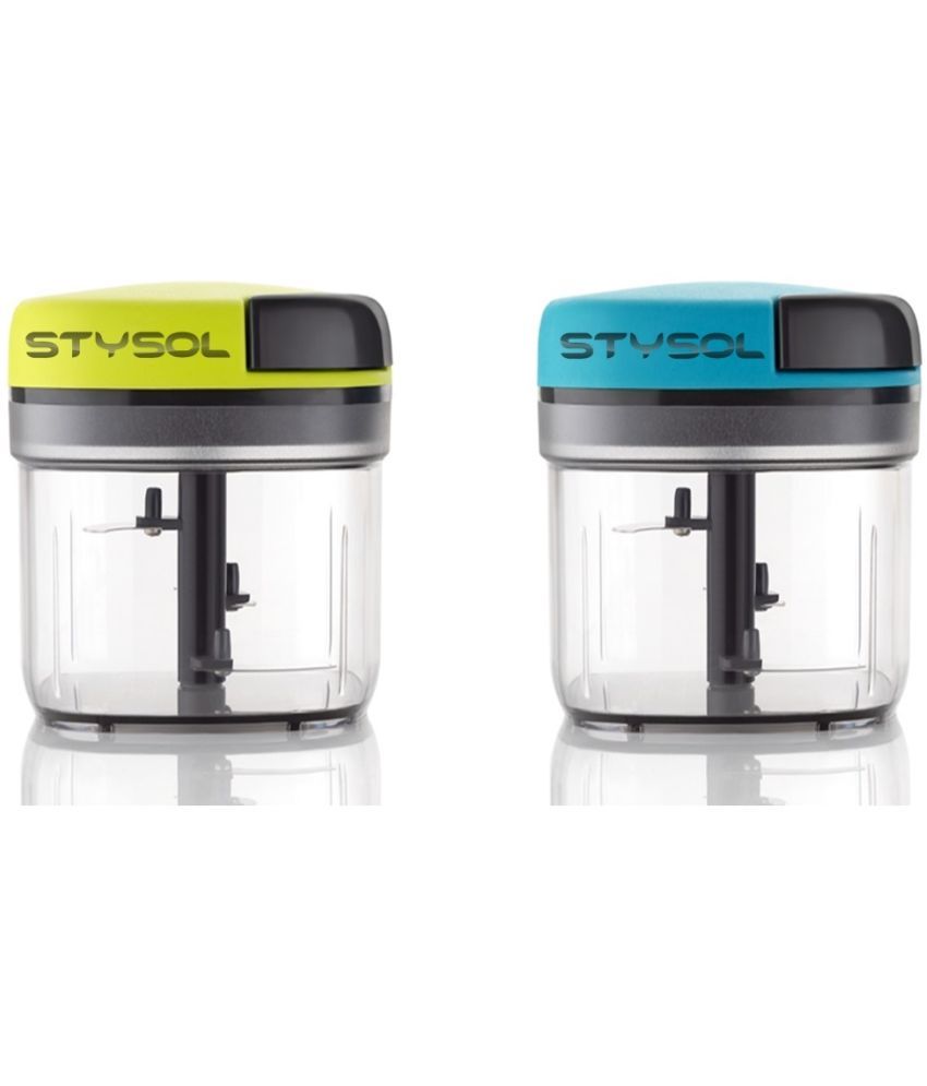     			Stysol Choppers Multicolor Plastic Mannual Chopper 1100 ml ( Pack of 2 )