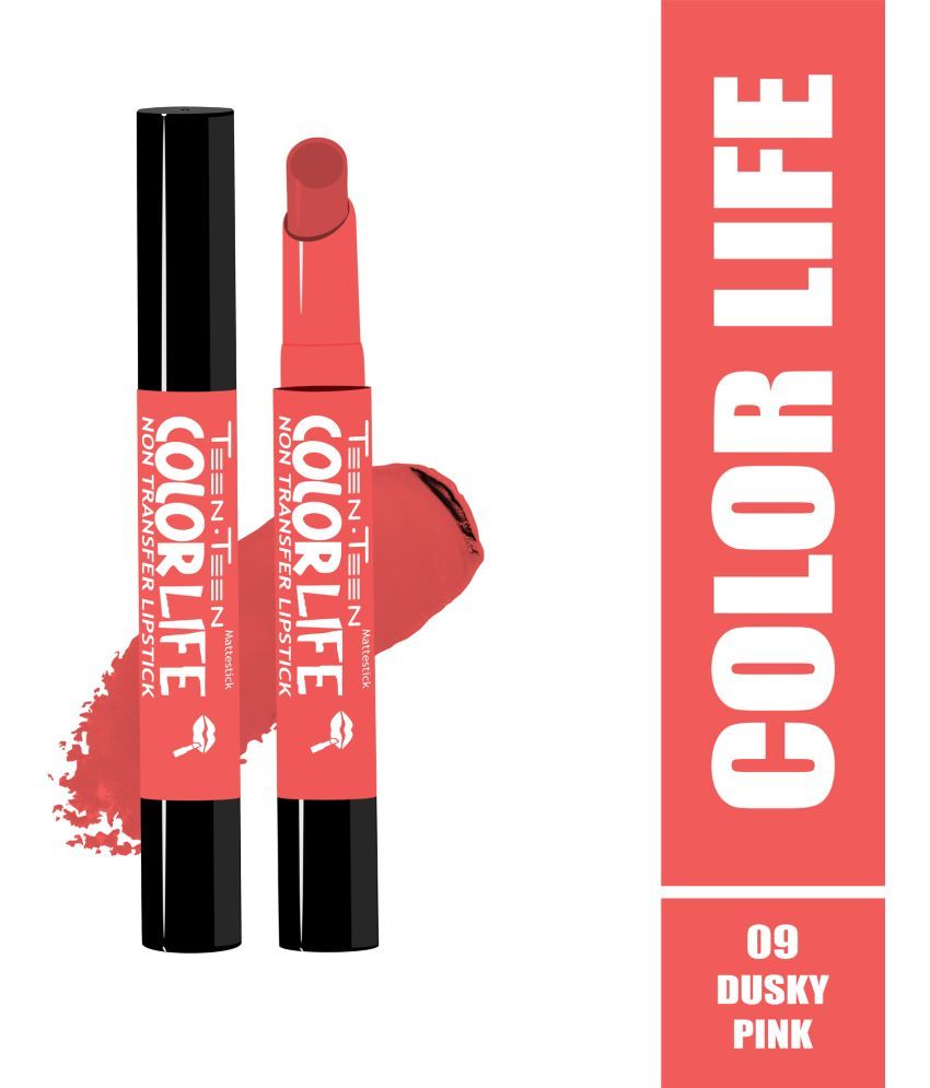     			Teen Teen Coral Pink Matte Lipstick 2