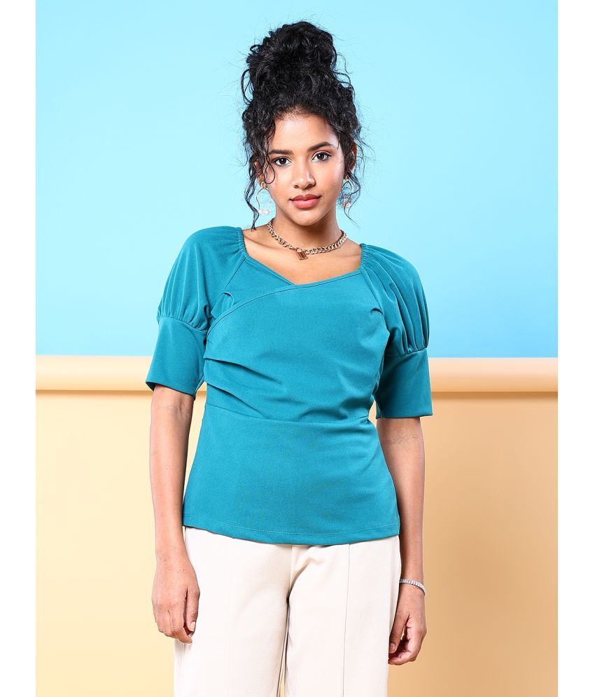     			Freehand Green Polyester Women's Regular Top ( Pack of 1 )