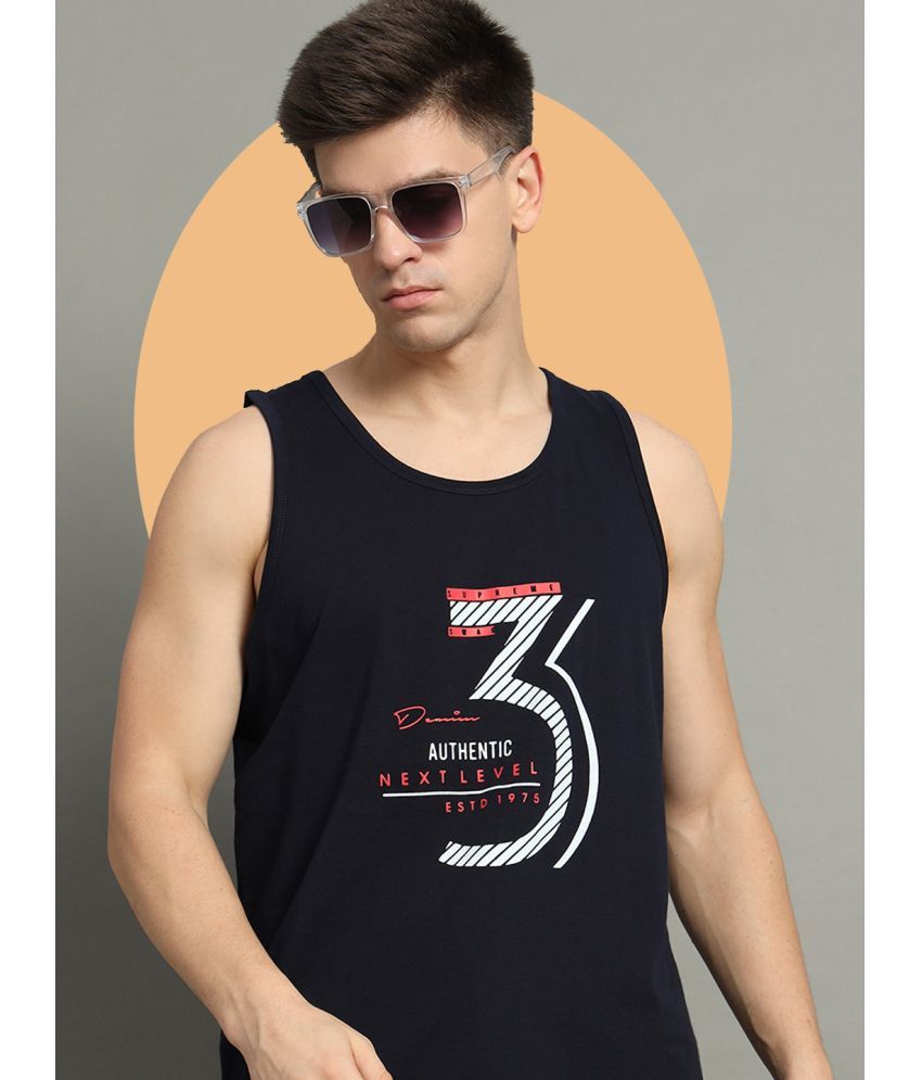     			GET GOLF Cotton Blend Regular Fit Printed Sleeveless Men's Round T-Shirt - Black ( Pack of 1 )