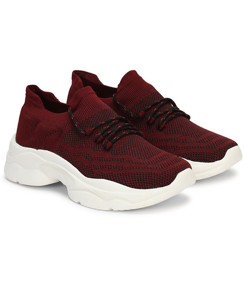     			Kraasa - Maroon Women's Running Shoes