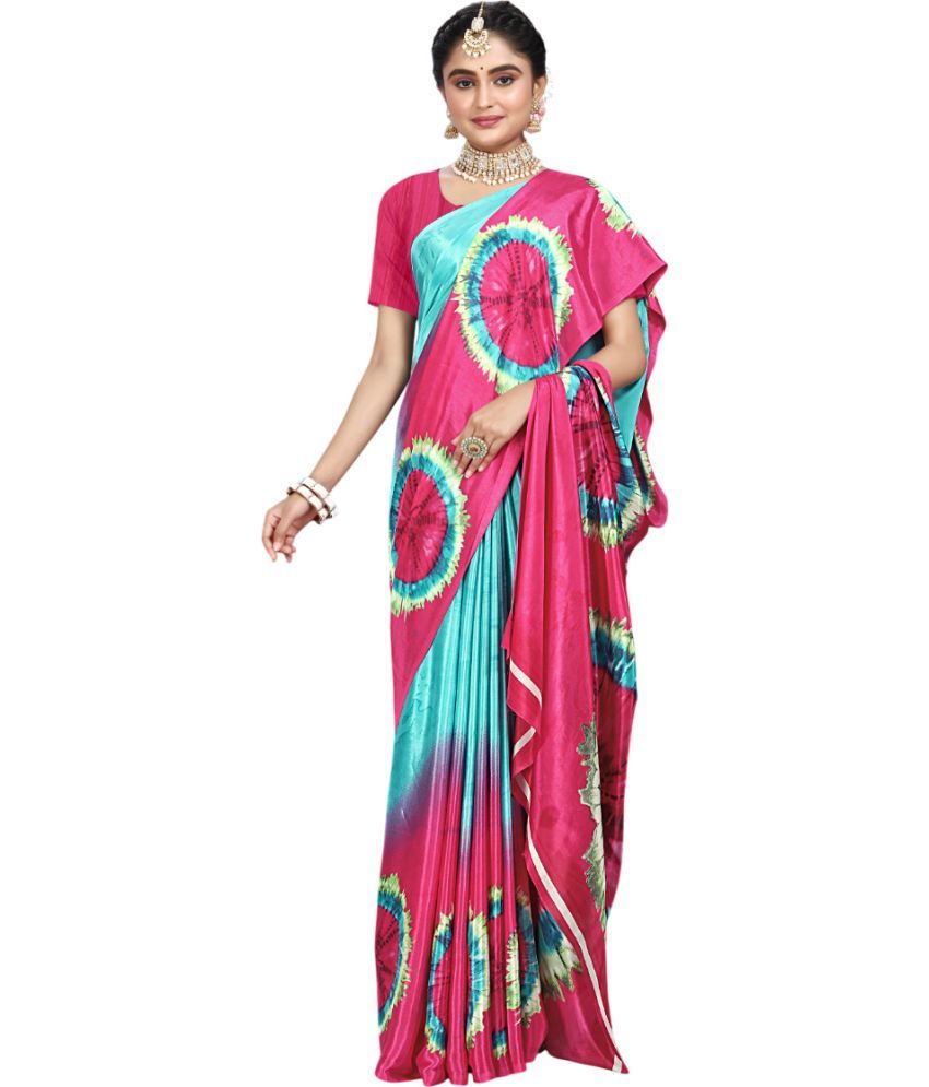     			KOMAL NX Pack of 1 Crepe Printed Saree With Blouse Piece ( Multicolor )