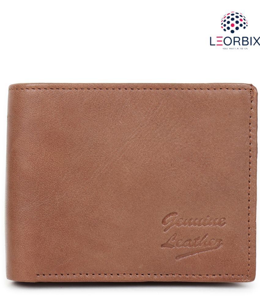     			LEORBIX Leather Solid Men's Regular Wallet With 5 Slots For Card ( Crazy Brown , Pack of 1 )