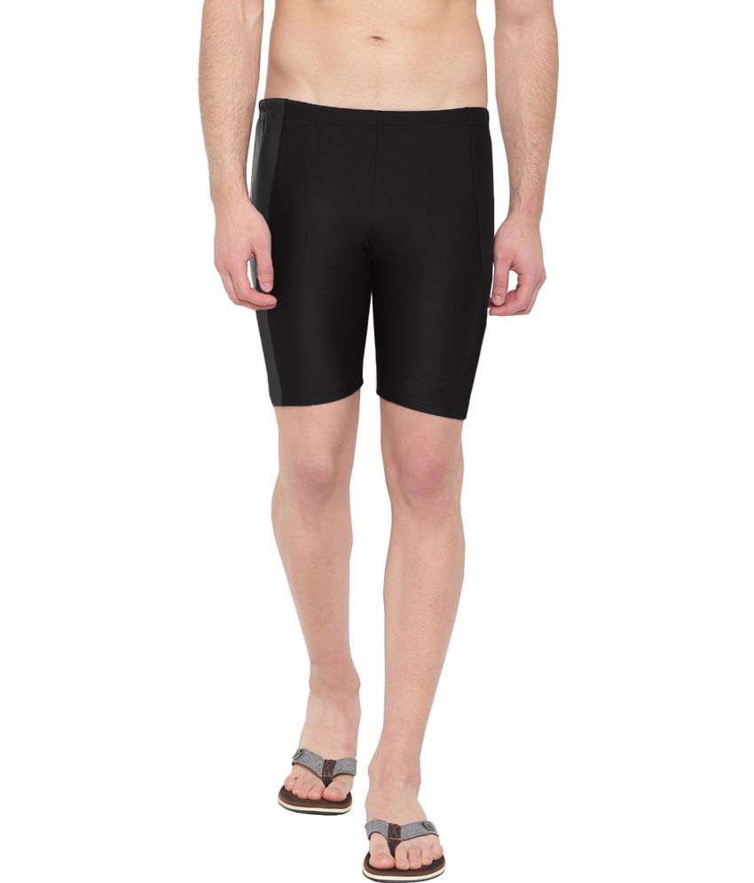     			Reoutlook Black Polyester Men's Shorts ( Pack of 1 )