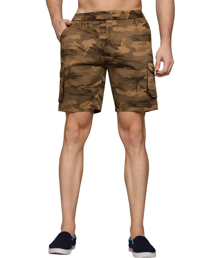     			Reoutlook Brown Cotton Blend Men's Cargos ( Pack of 1 )