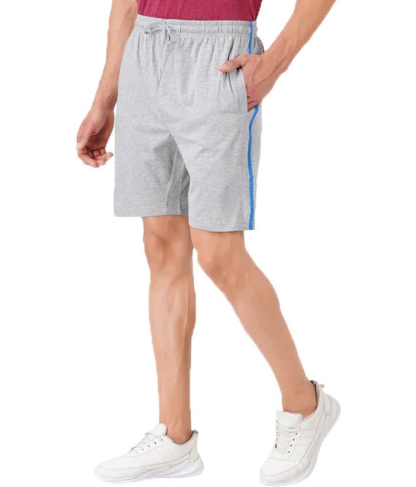     			Reoutlook Grey Cotton Blend Men's Shorts ( Pack of 1 )