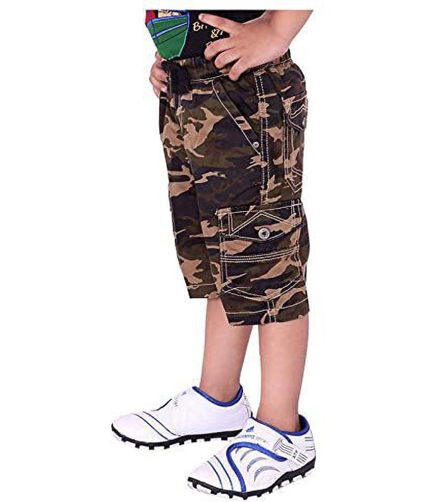     			Reoutlook Pack of 1 Cotton Blend Shorts For Boys ( Brown )