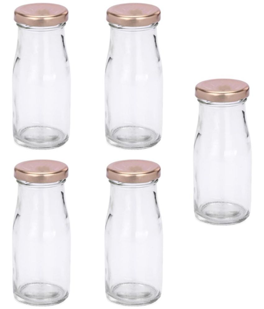     			Somil Milk, Juice Serving Glass Transparent Milk Container ( Set of 5 )