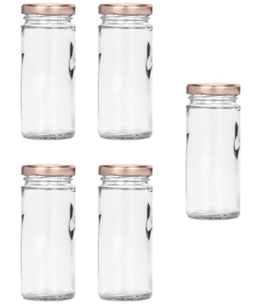     			Somil Milk, Juice Serving Glass Transparent Milk Container ( Set of 5 )