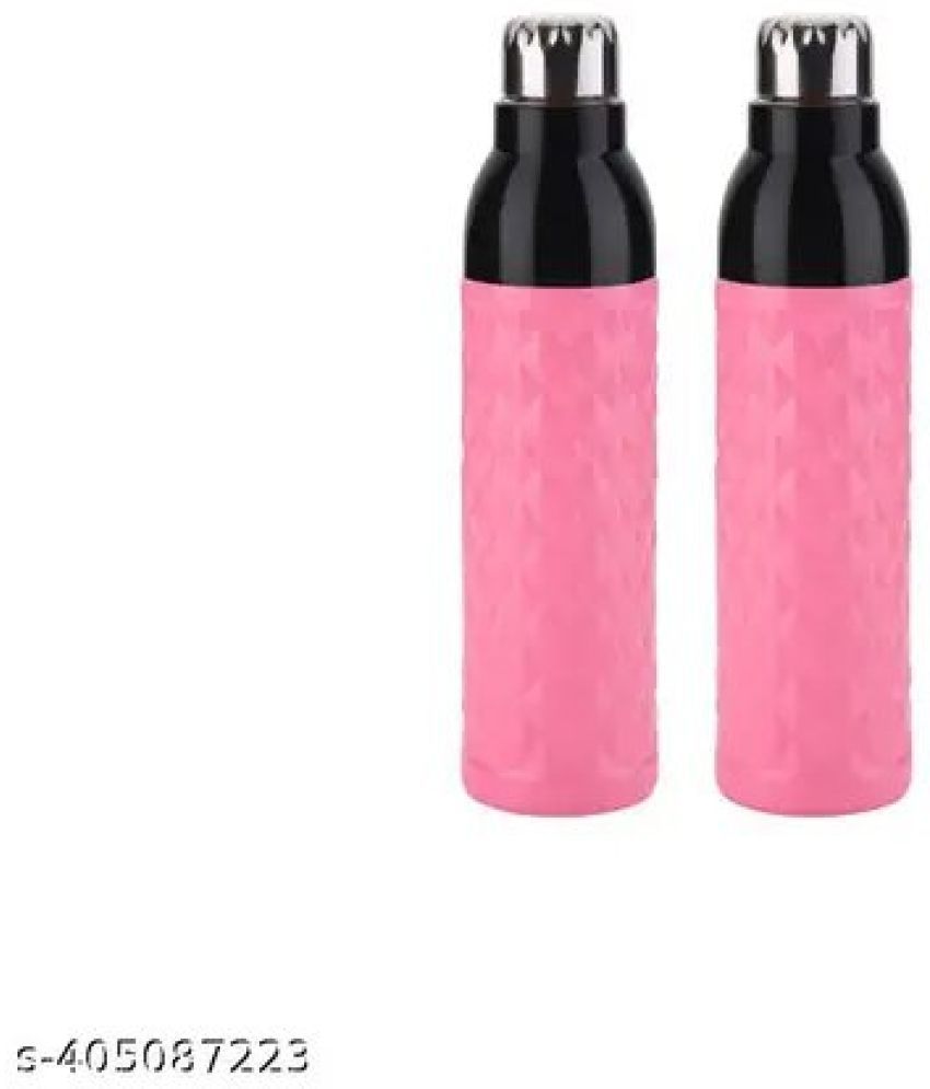     			Swaraa Kitchenware Pink Plastic Water Bottle 1000 mL ( set of 2 )