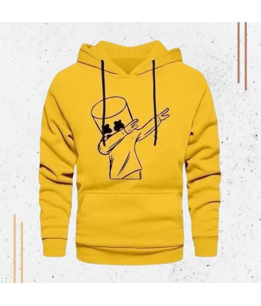     			TOROLY Fleece Hooded Men's Sweatshirt - Mustard ( Pack of 1 )