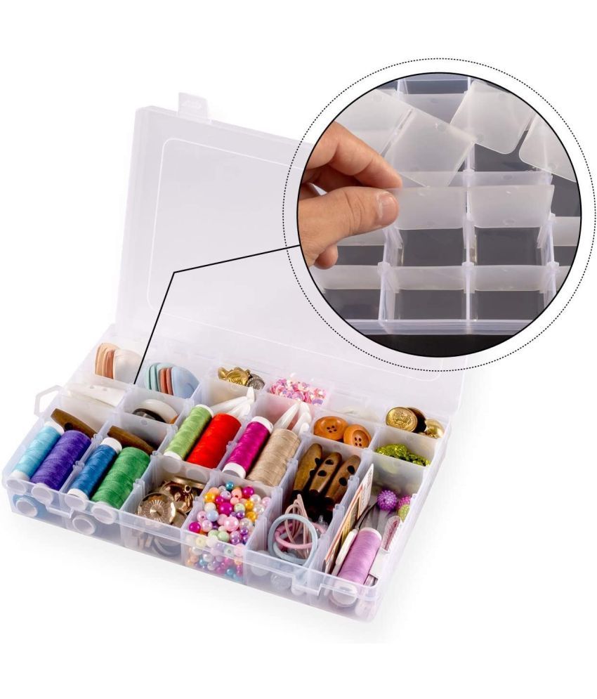     			Vittamix 36 Grid Storage box1 Plastic Transparent Multi-Purpose Container ( Set of 1 )