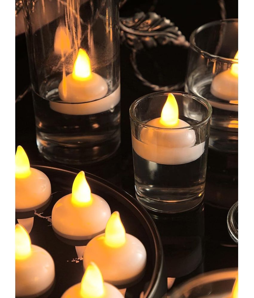     			AG White Floating Candle 5 cm ( Pack of 1 )