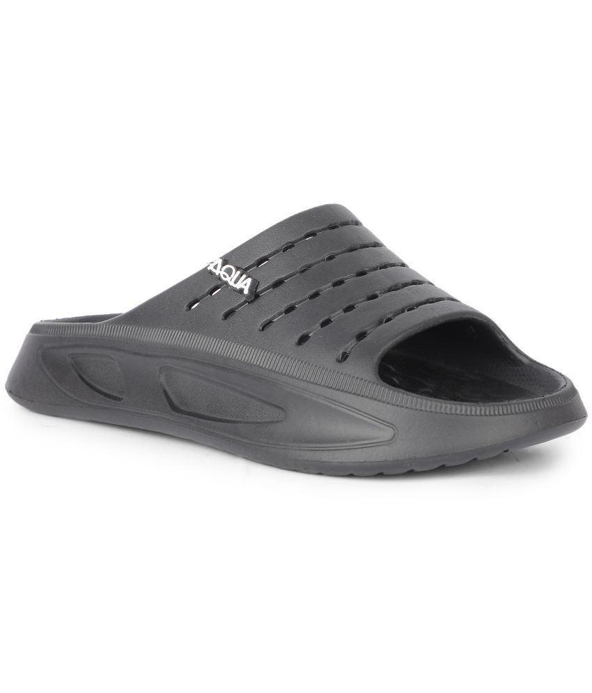     			HEATUP FOOTWEAR Black Men's Slide Flip Flop