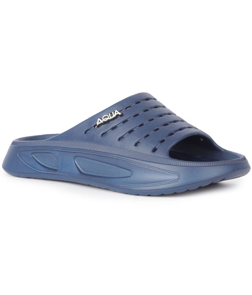     			HEATUP FOOTWEAR Blue Men's Slide Flip Flop