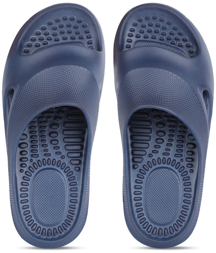     			HEATUP FOOTWEAR Blue Men's Slide Flip Flop