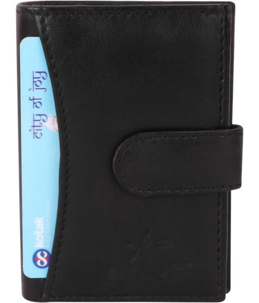     			HRFSTAR PU Self Design Men's Regular Wallet With More Than 10 Slots For Card ( Black , Pack of 1 )